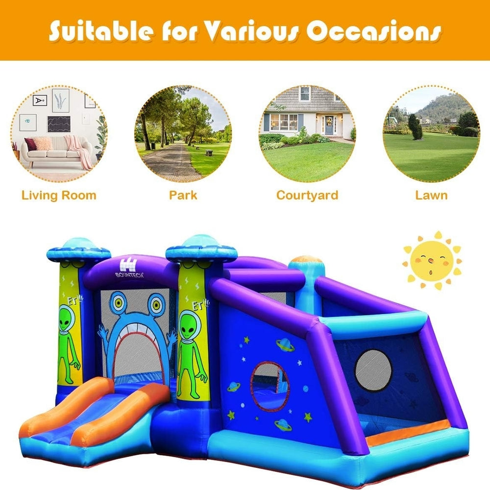 BOUNTECH Inflatable Bounce House Alien Bouncy House for Kids Indoor Outdoor Party Fun with Large Jumping Area Toddler Image 2