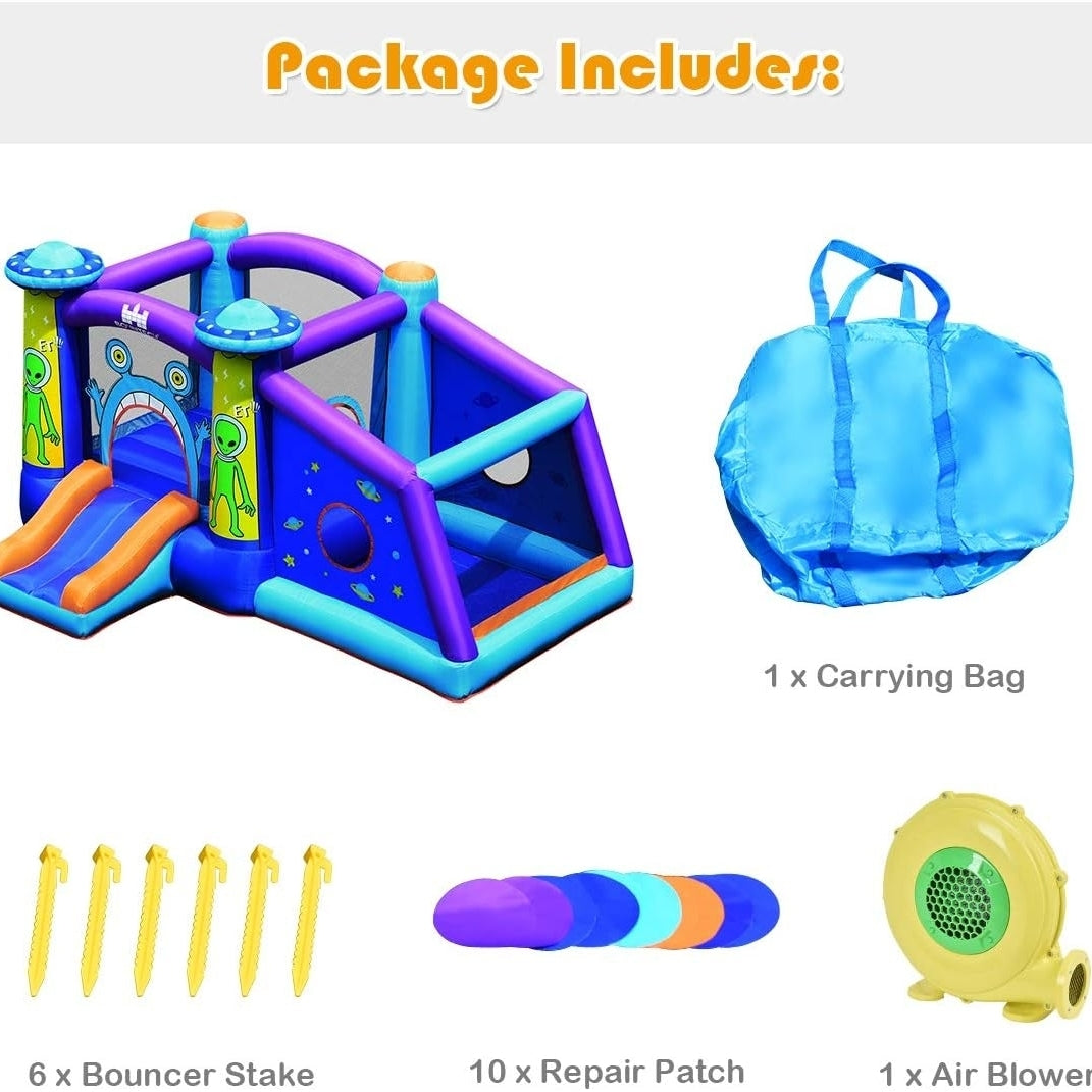 BOUNTECH Inflatable Bounce House Alien Bouncy House for Kids Indoor Outdoor Party Fun with Large Jumping Area Toddler Image 4