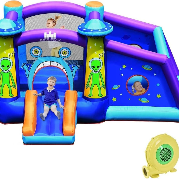 BOUNTECH Inflatable Bounce House Alien Bouncy House for Kids Indoor Outdoor Party Fun with Large Jumping Area Toddler Image 6