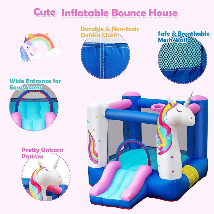 BOUNTECH Inflatable Bounce House Kids Bouncy House with Slide Jumping Area Including 480W Blower Oxford Carry Bag Indoor Image 6