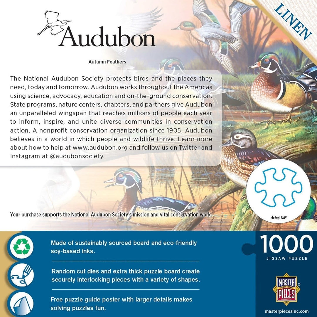 Audubon - Autumn Feathers 1000 Piece Jigsaw Puzzle Image 3