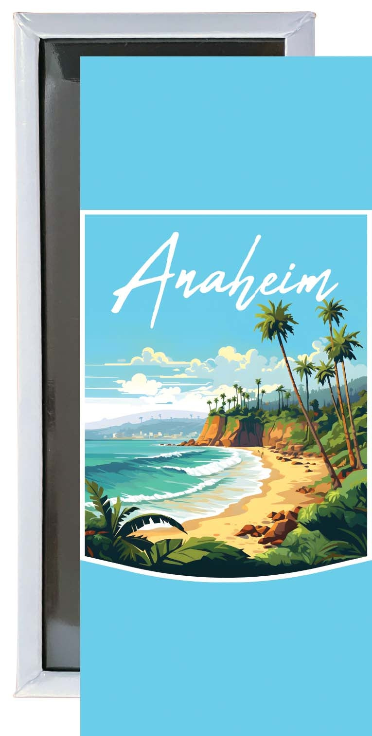 Anaheim California Design B Souvenir Fridge Magnet 4.75 x 2 Inch Image 1