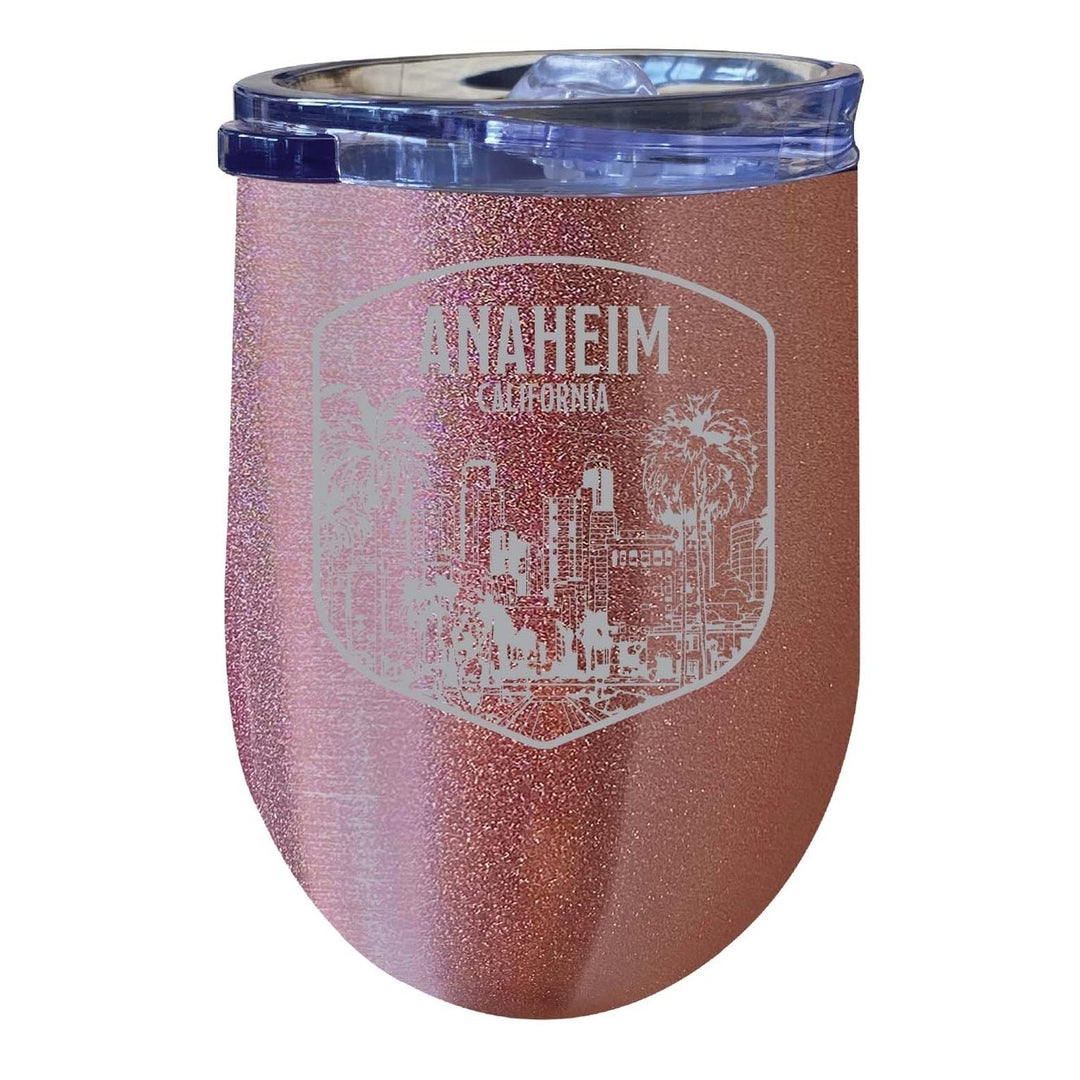 Anaheim California Souvenir 12 oz Engraved Insulated Wine Stainless Steel Tumbler Image 4