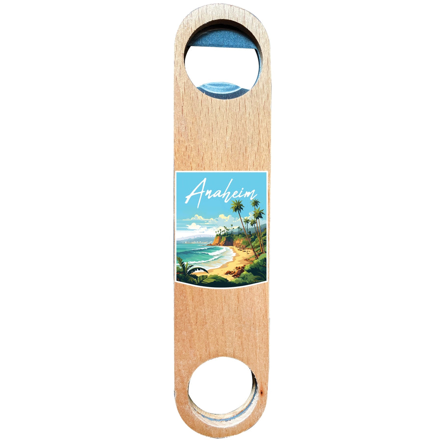 Anaheim California Design B Souvenir Wooden Bottle Opener Image 1