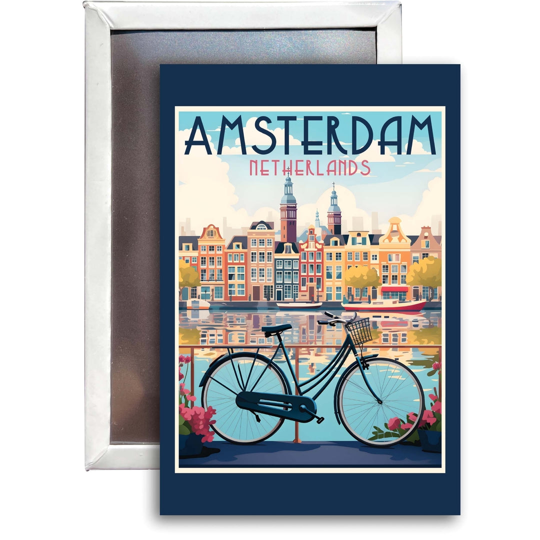 Amsterdam Netherlands Design A Souvenir 2x3-Inch Fridge Magnet Image 1