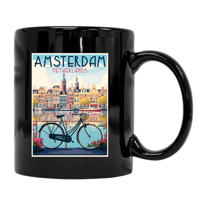 Amsterdam Netherlands Design A Souvenir 12 oz Ceramic Coffee Mug Image 1