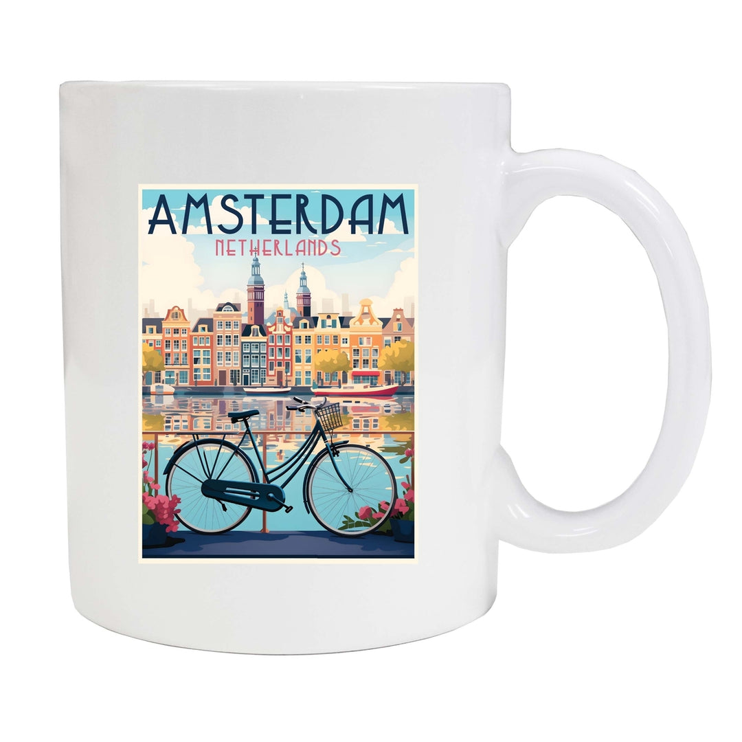 Amsterdam Netherlands Design A Souvenir 12 oz Ceramic Coffee Mug Image 2