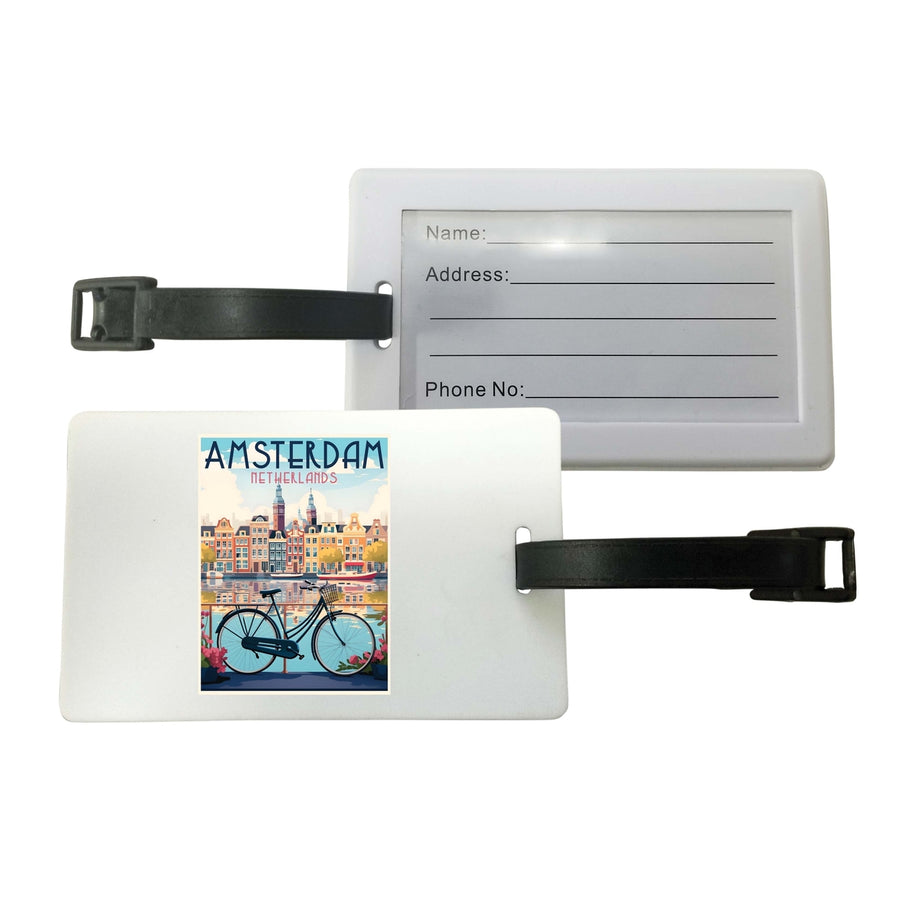 Amsterdam Netherlands Design A Souvenir Luggage Tag Image 1