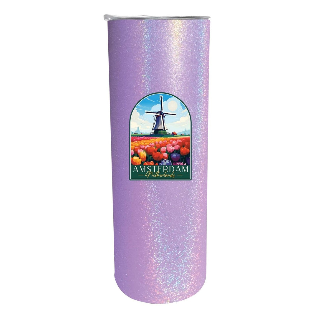 Amsterdam Netherlands Design B Souvenir 20 oz Insulated Stainless Steel Skinny Tumbler Image 2