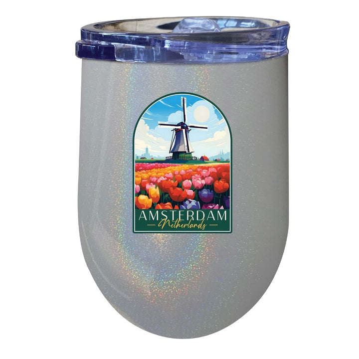 Amsterdam Netherlands Design B Souvenir 12 oz Insulated Wine Stainless Steel Tumbler Image 6