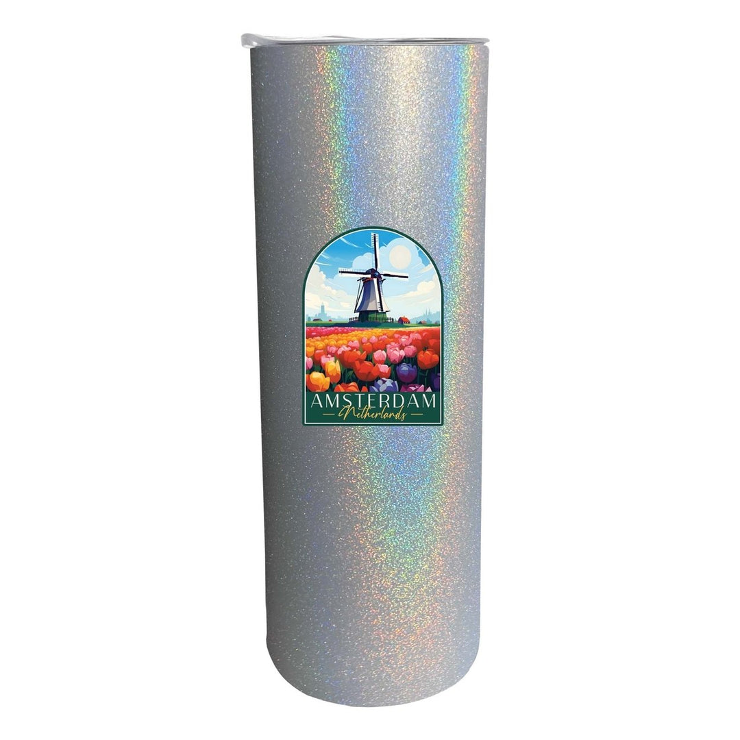 Amsterdam Netherlands Design B Souvenir 20 oz Insulated Stainless Steel Skinny Tumbler Image 4