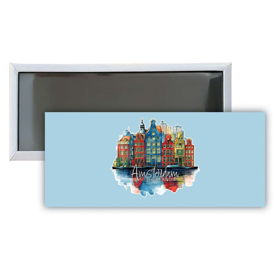 Amsterdam Netherlands Design C Souvenir Fridge Magnet 4.75 x 2 Inch Image 1