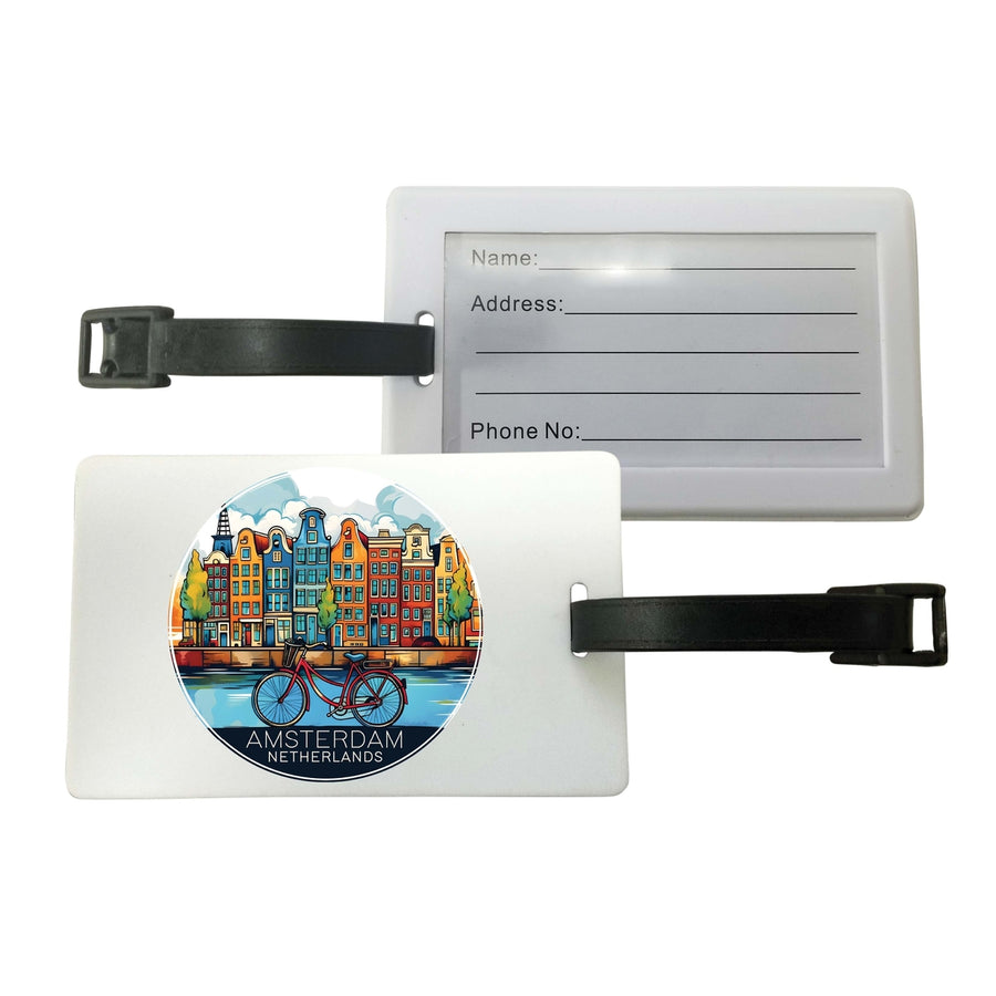 Amsterdam Netherlands Design D Souvenir Luggage Tag Image 1