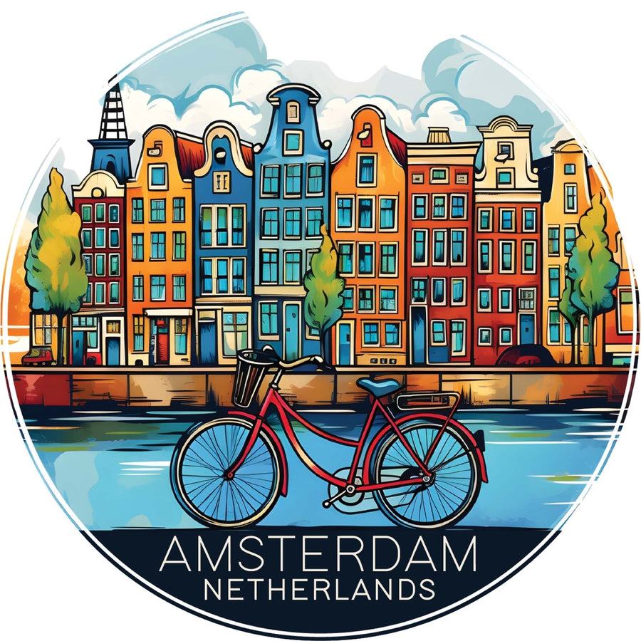 Amsterdam Netherlands Design D Souvenir Die Cut Flat Magnet Image 1