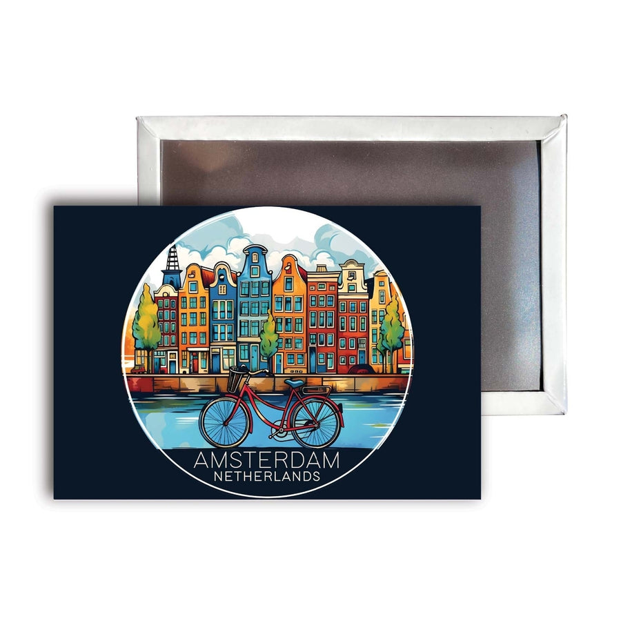 Amsterdam Netherlands Design D Souvenir Refrigerator Magnet 2.5"X3.5" Image 1