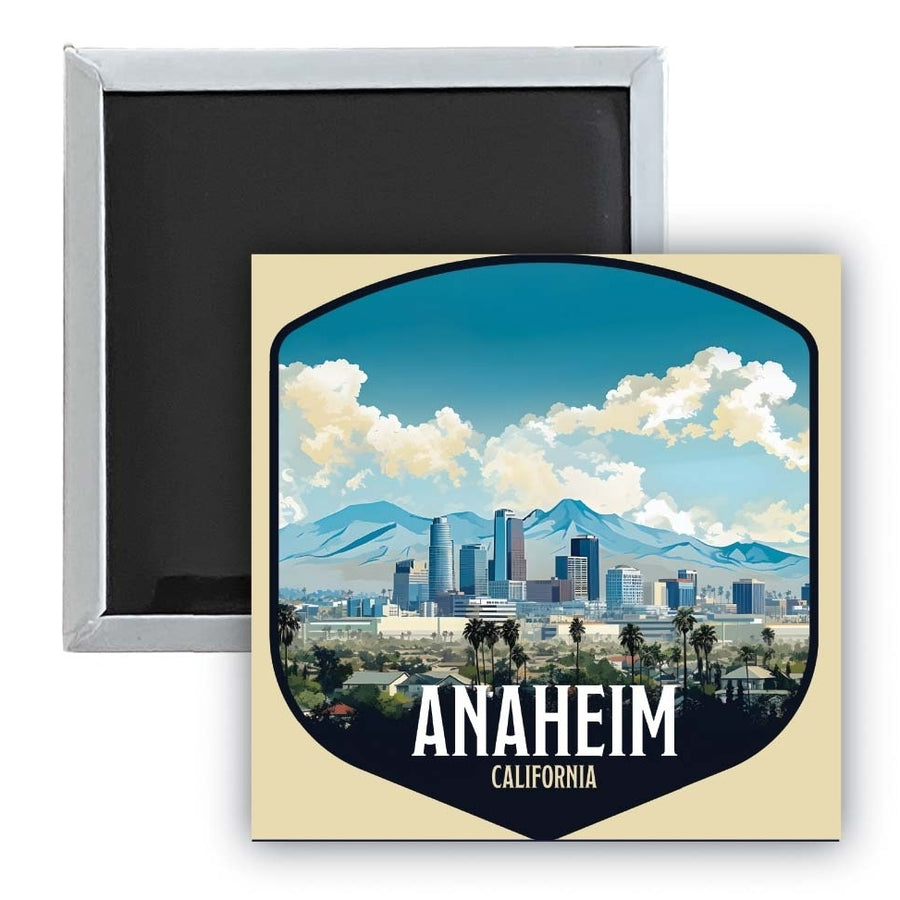 Anaheim California Design A Souvenir 2.5 x 2.5-Inch Fridge Magnet Image 1