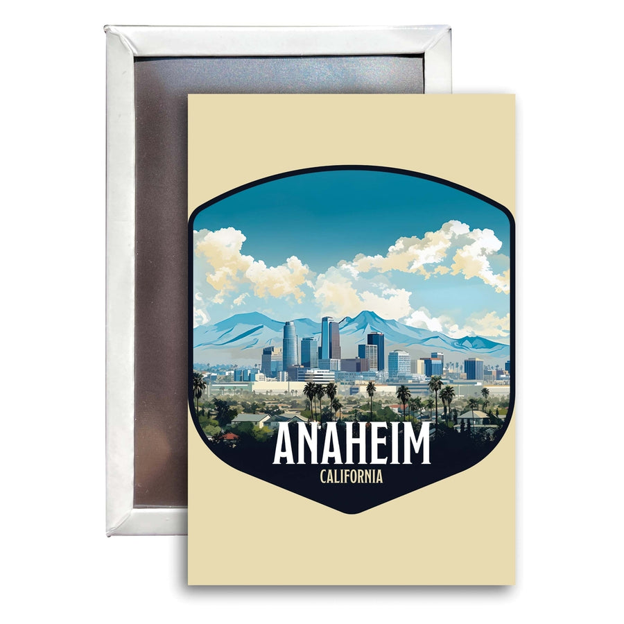 Anaheim California Design A Souvenir Refrigerator Magnet 2.5"X3.5" Image 1