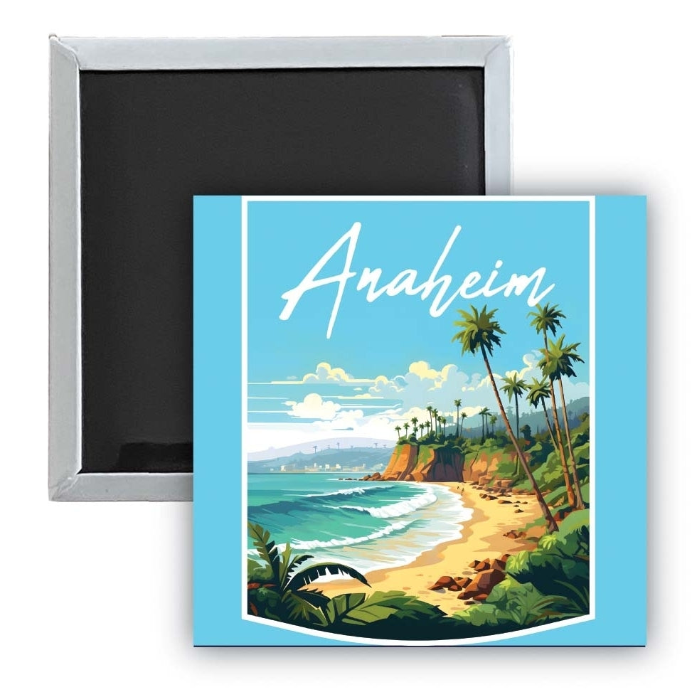 Anaheim California Design B Souvenir 2.5 x 2.5-Inch Fridge Magnet Image 1