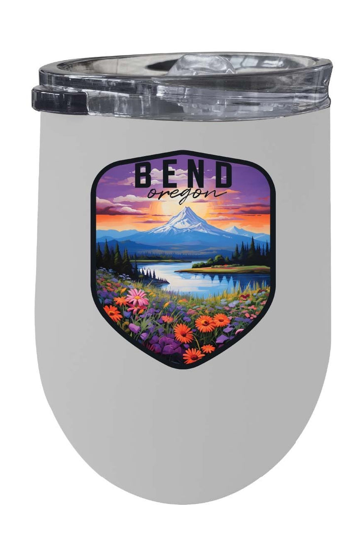 Bend Oregon Design A Souvenir 12 oz Insulated Wine Stainless Steel Tumbler Image 1