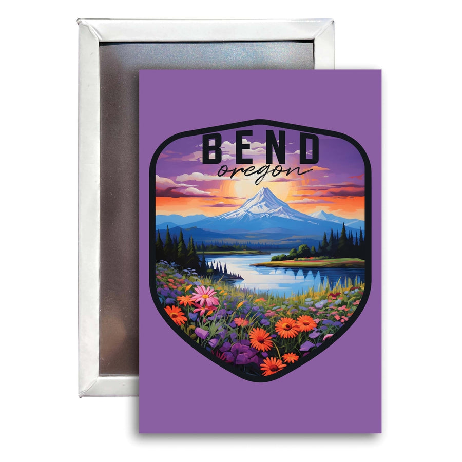 Bend Oregon Design A Souvenir Refrigerator Magnet 2.5"X3.5" Image 1