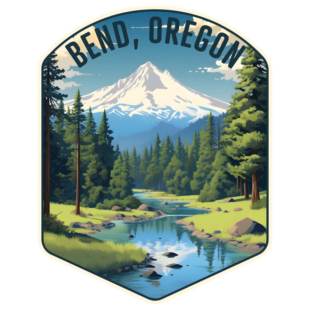 Bend Oregon Design B Souvenir Die Cut Flat Magnet Image 1