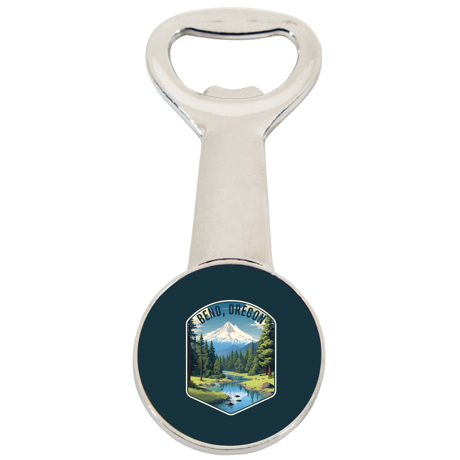 Bend Oregon Design B Souvenir Magnetic Bottle Opener Image 1