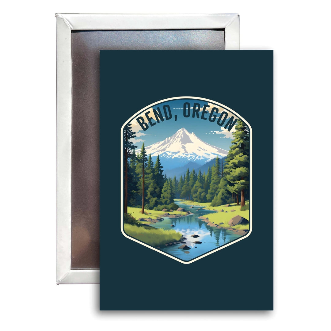 Bend Oregon Design B Souvenir Refrigerator Magnet 2.5"X3.5" Image 1