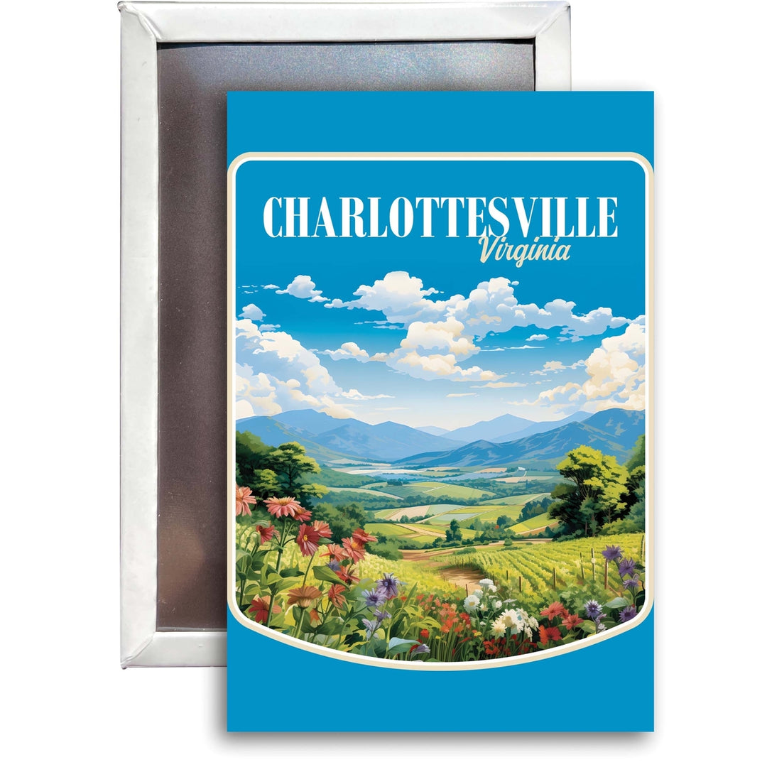 Charlottesville Virginia Design A Souvenir 2x3-Inch Fridge Magnet Image 1