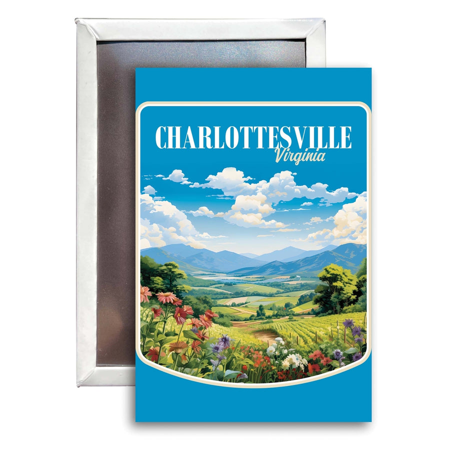 Charlottesville Virginia Design A Souvenir Refrigerator Magnet 2.5"X3.5" Image 1