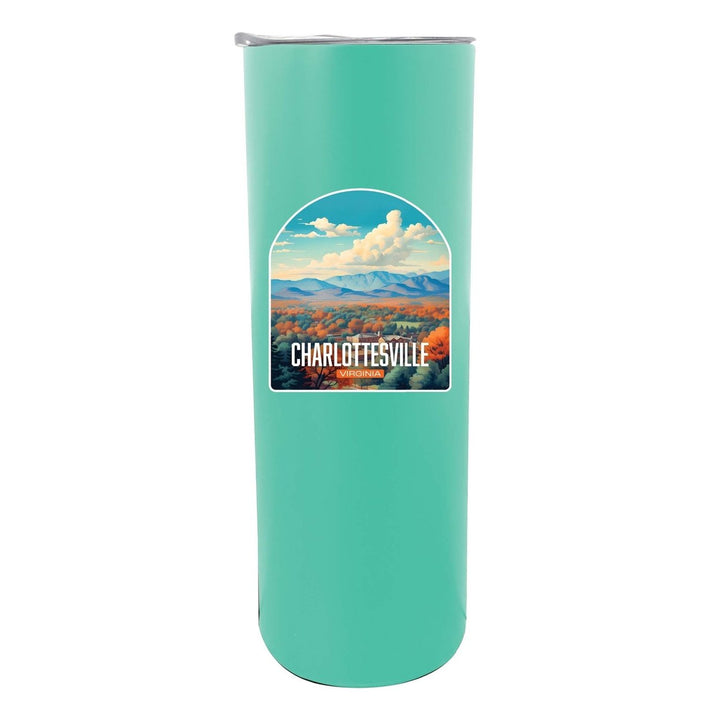 Charlottesville Virginia Design B Souvenir 20 oz Insulated Stainless Steel Skinny Tumbler Image 1