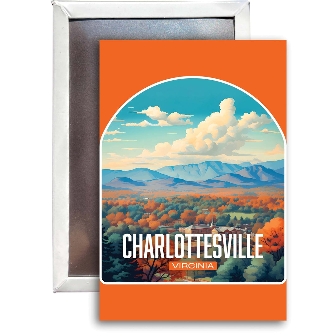 Charlottesville Virginia Design B Souvenir 2x3-Inch Fridge Magnet Image 1