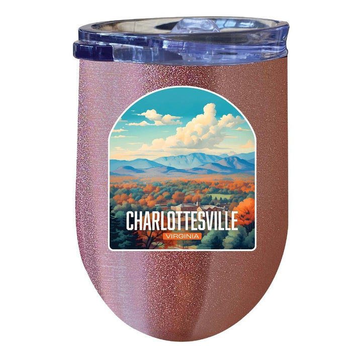 Charlottesville Virginia Design B Souvenir 12 oz Insulated Wine Stainless Steel Tumbler Image 4