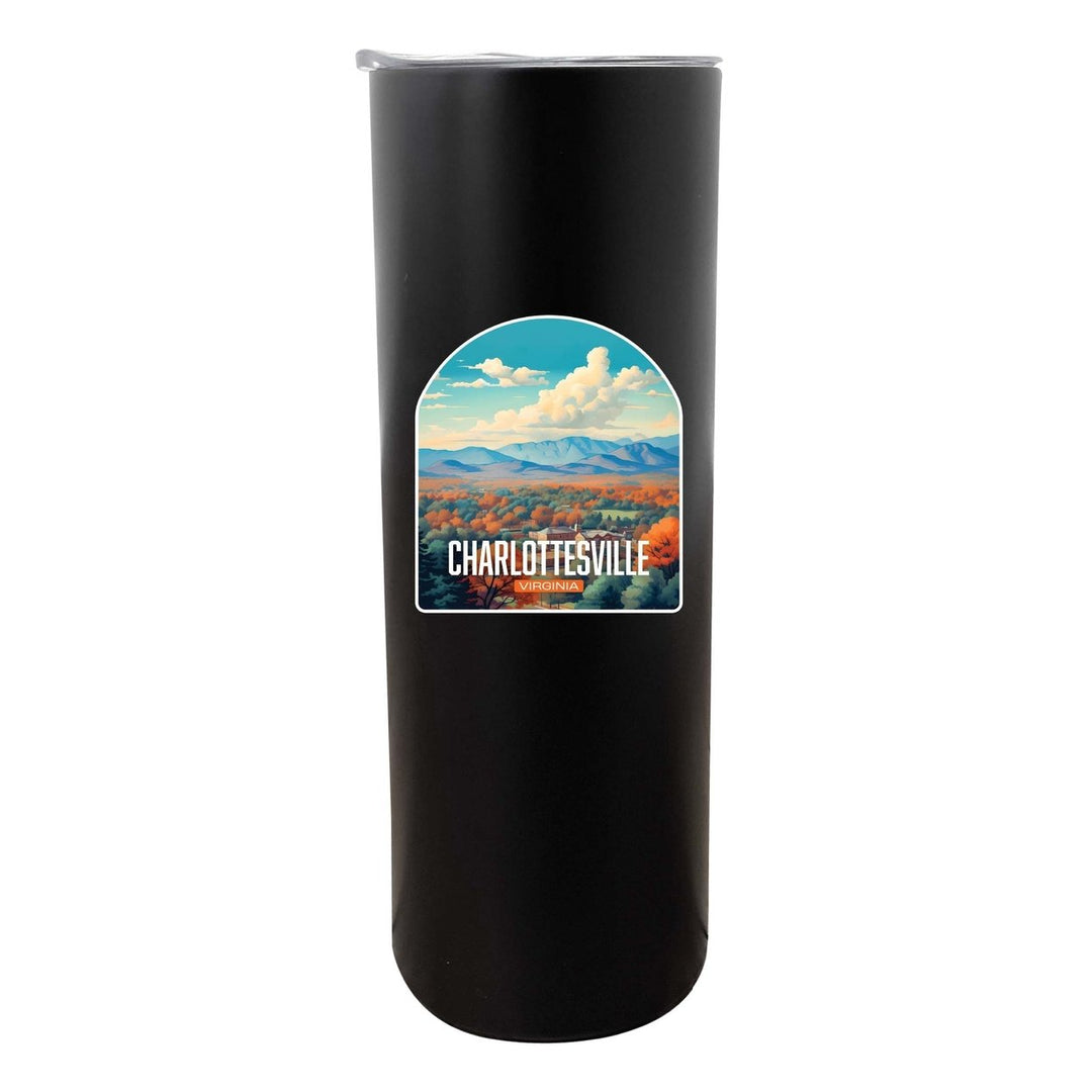 Charlottesville Virginia Design B Souvenir 20 oz Insulated Stainless Steel Skinny Tumbler Image 1