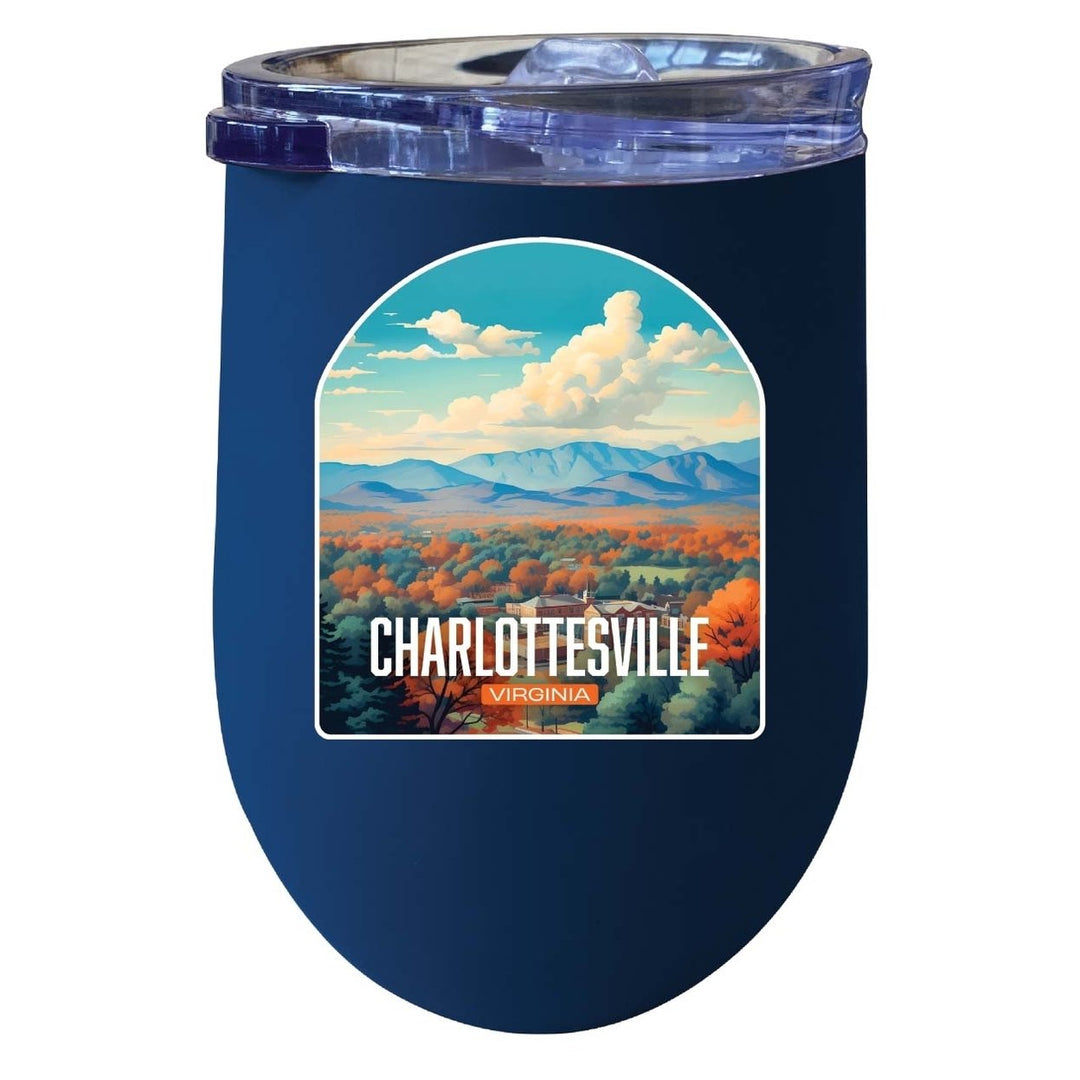 Charlottesville Virginia Design B Souvenir 12 oz Insulated Wine Stainless Steel Tumbler Image 4