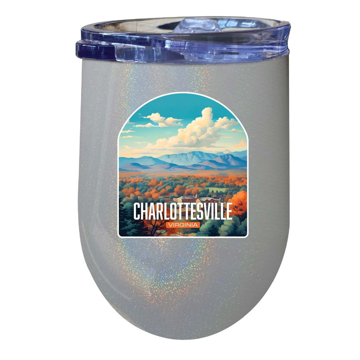 Charlottesville Virginia Design B Souvenir 12 oz Insulated Wine Stainless Steel Tumbler Image 6