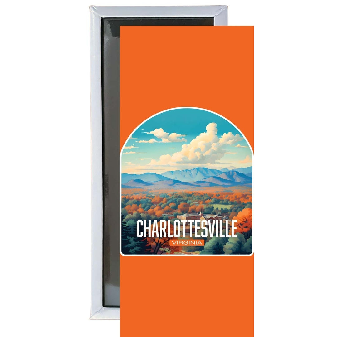 Charlottesville Virginia Design B Souvenir Fridge Magnet 4.75 x 2 Inch Image 1