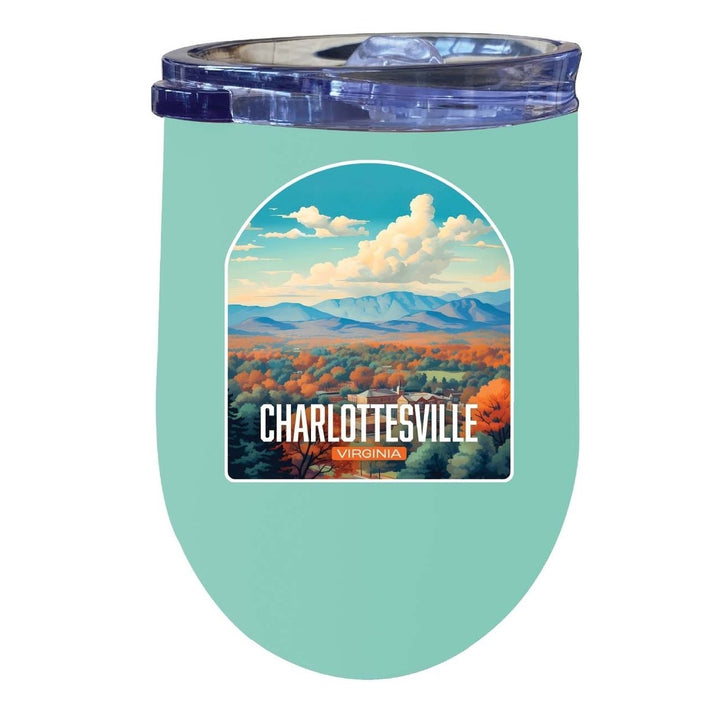 Charlottesville Virginia Design B Souvenir 12 oz Insulated Wine Stainless Steel Tumbler Image 7