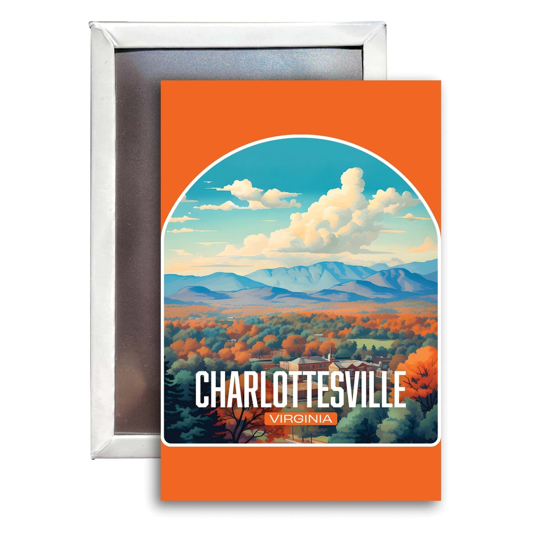 Charlottesville Virginia Design B Souvenir Refrigerator Magnet 2.5"X3.5" Image 1