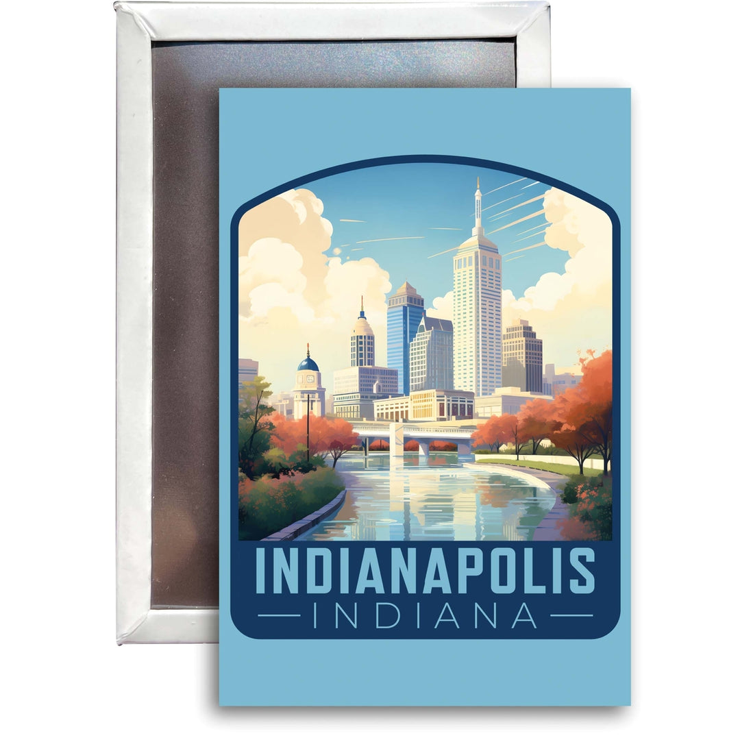 Indianapolis Indiana Design A Souvenir 2x3-Inch Fridge Magnet Image 1