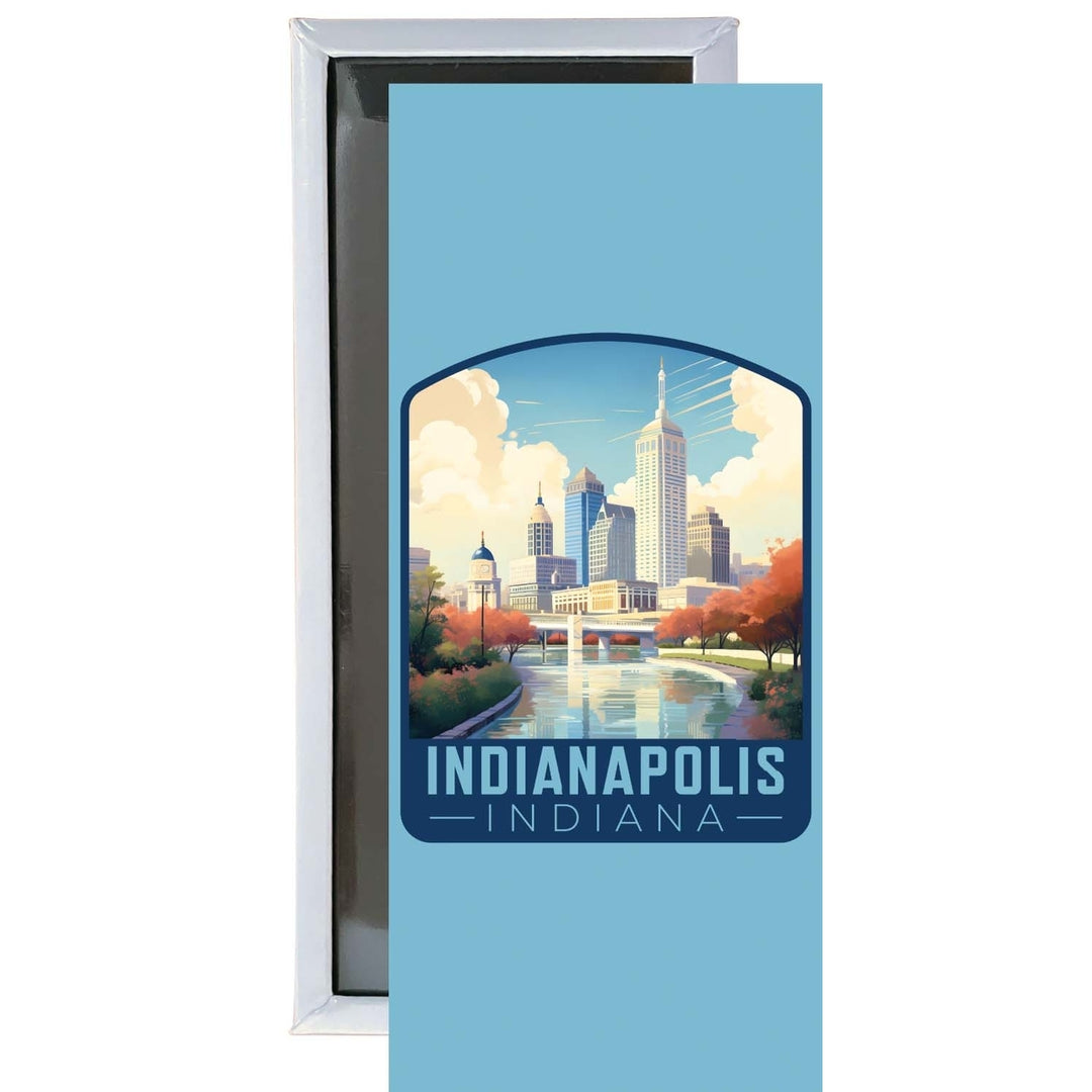 Indianapolis Indiana Design A Souvenir Fridge Magnet 4.75 x 2 Inch Image 1