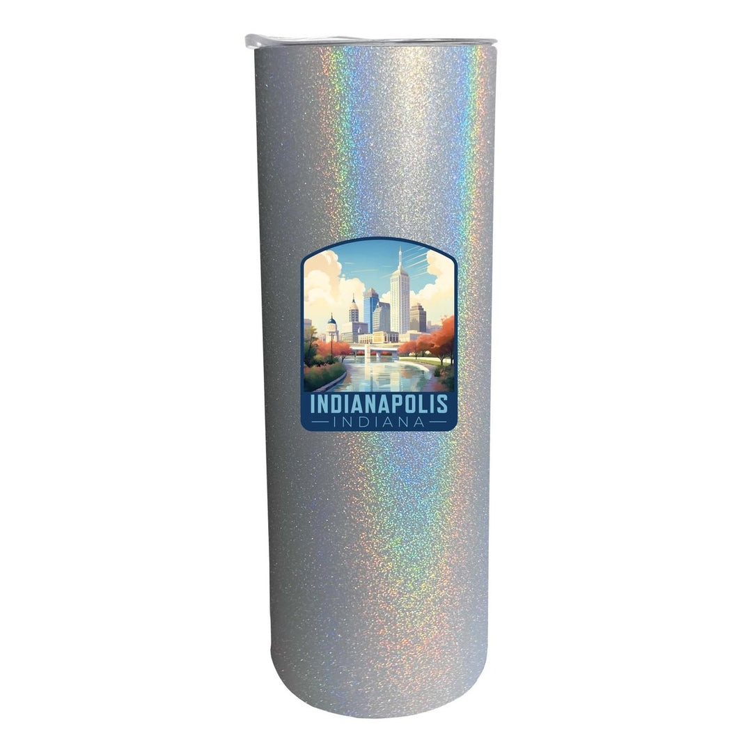 Indianapolis Indiana Design A Souvenir 20 oz Insulated Stainless Steel Skinny Tumbler Image 2