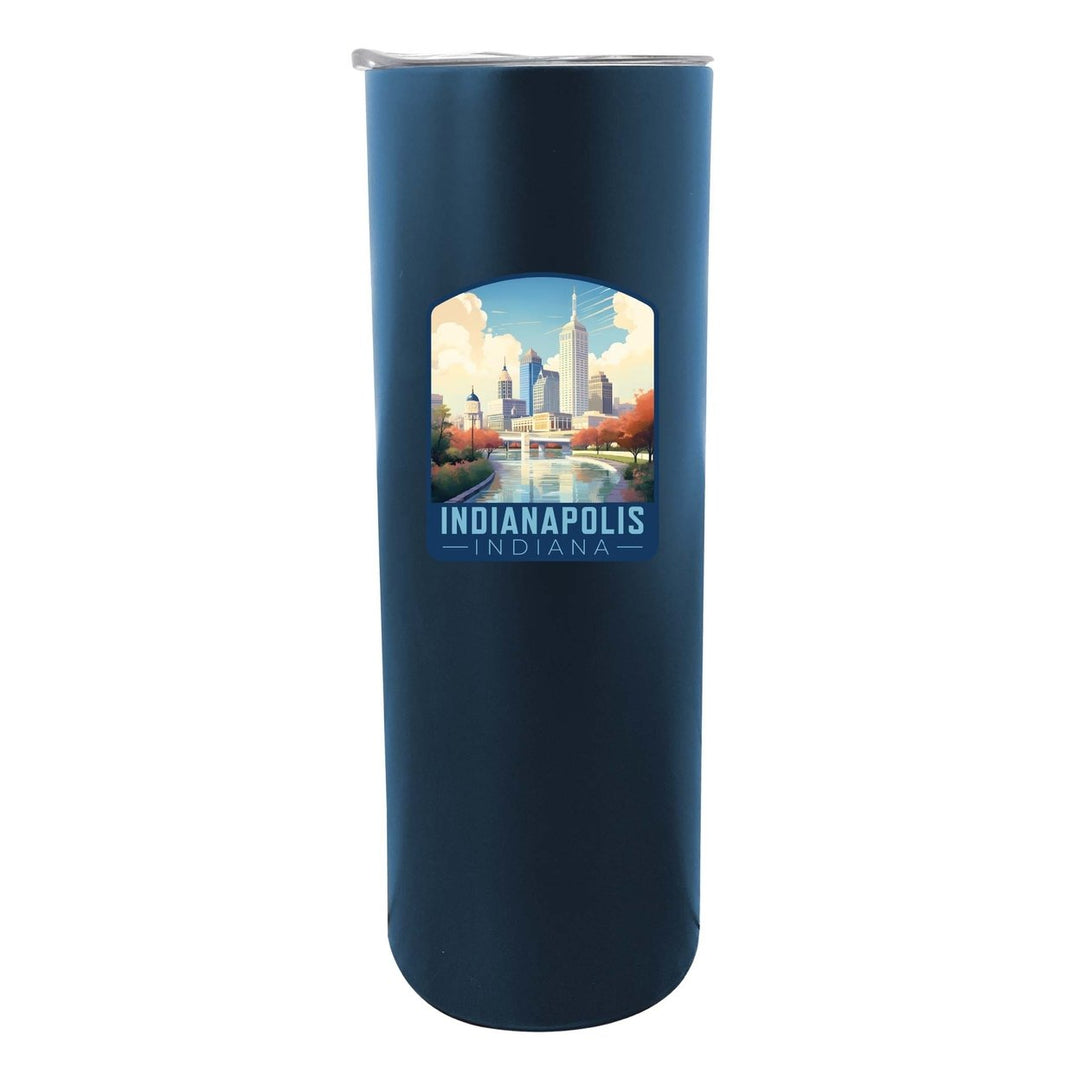 Indianapolis Indiana Design A Souvenir 20 oz Insulated Stainless Steel Skinny Tumbler Image 3