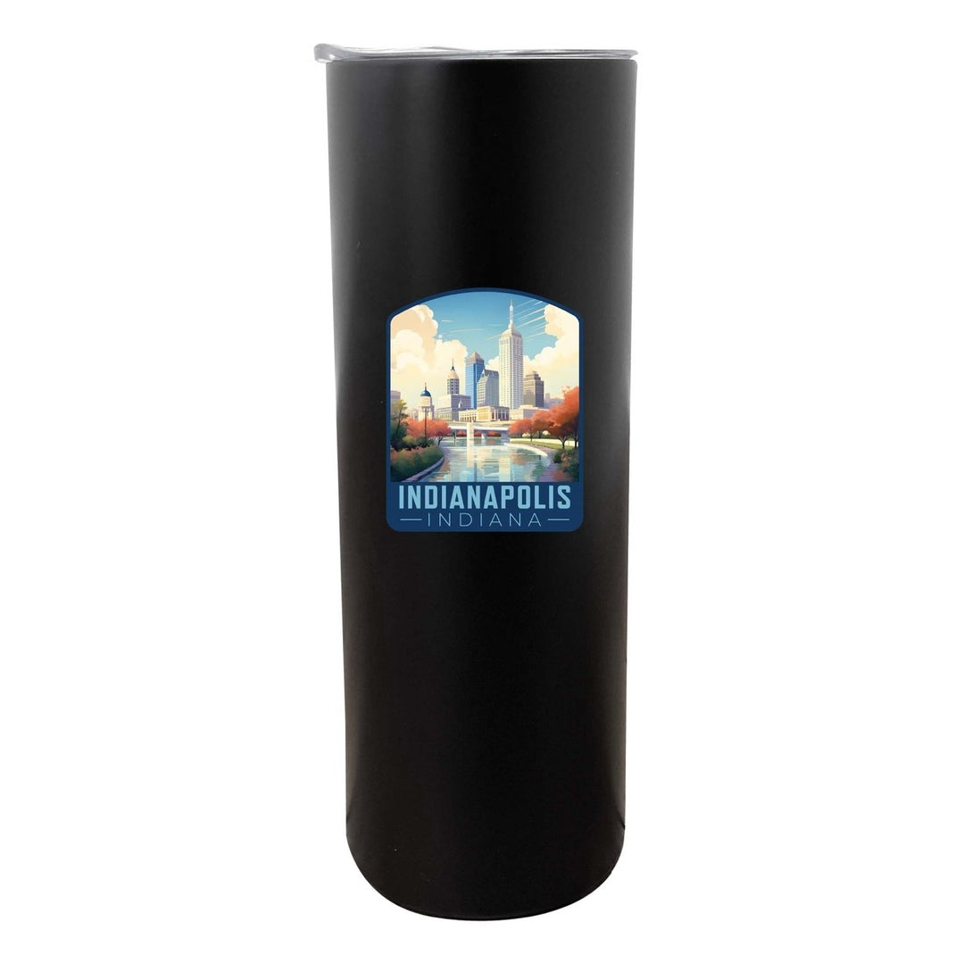 Indianapolis Indiana Design A Souvenir 20 oz Insulated Stainless Steel Skinny Tumbler Image 1