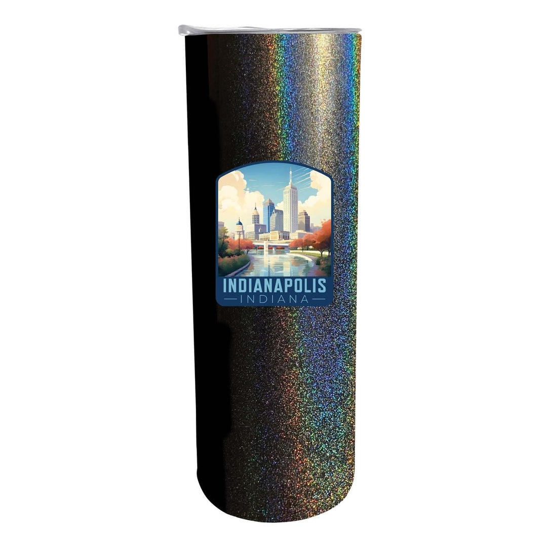 Indianapolis Indiana Design A Souvenir 20 oz Insulated Stainless Steel Skinny Tumbler Image 4