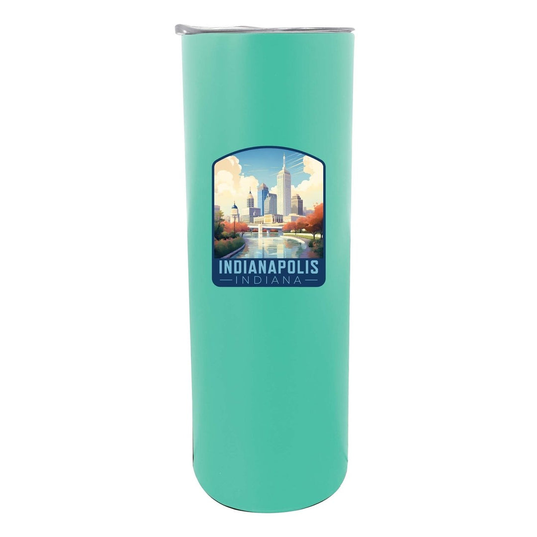 Indianapolis Indiana Design A Souvenir 20 oz Insulated Stainless Steel Skinny Tumbler Image 6