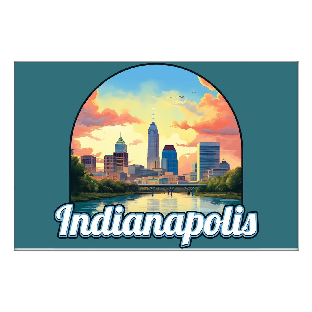 Indianapolis Indiana Design B Souvenir 2x3-Inch Fridge Magnet Image 1