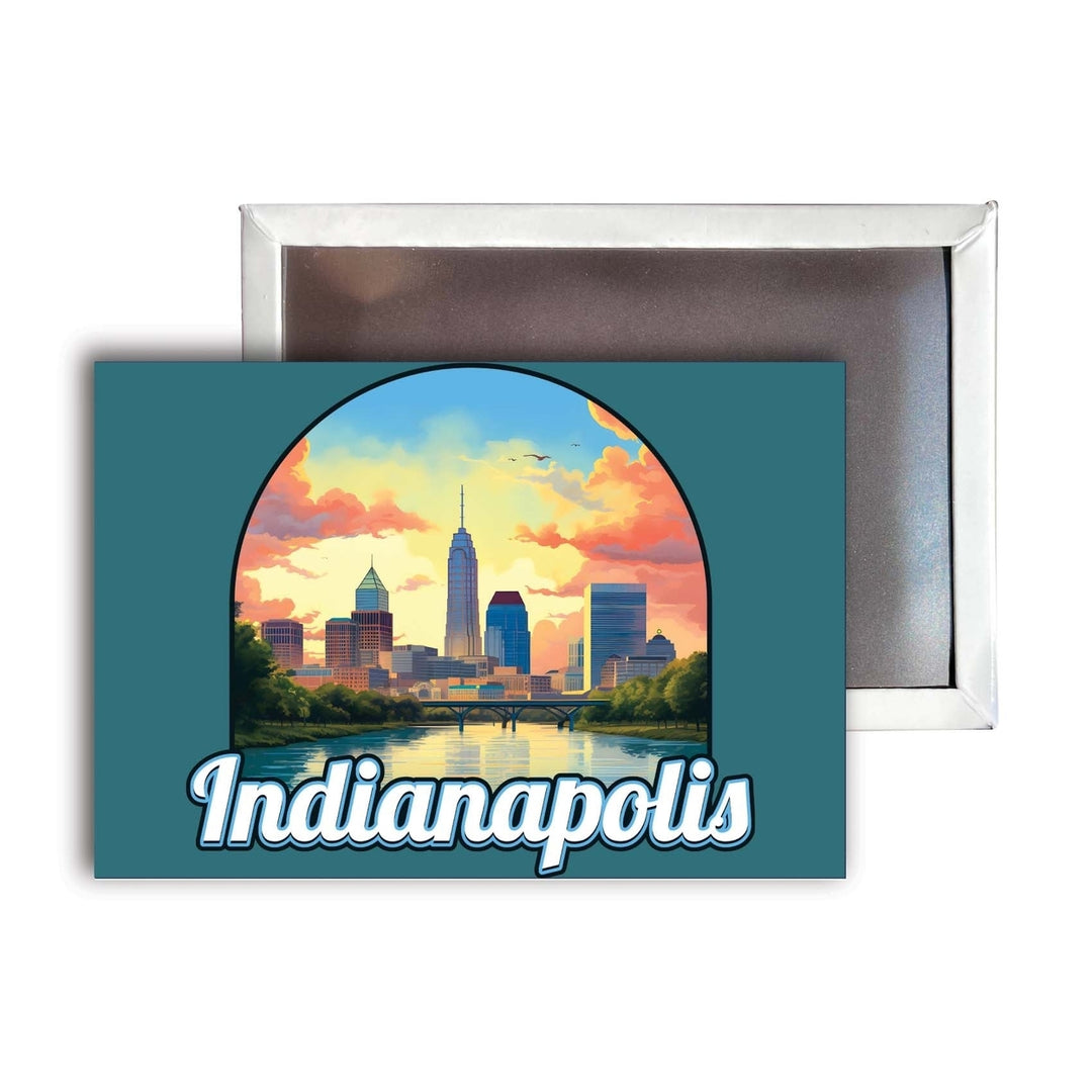 Indianapolis Indiana Design B Souvenir Refrigerator Magnet 2.5"X3.5" Image 1