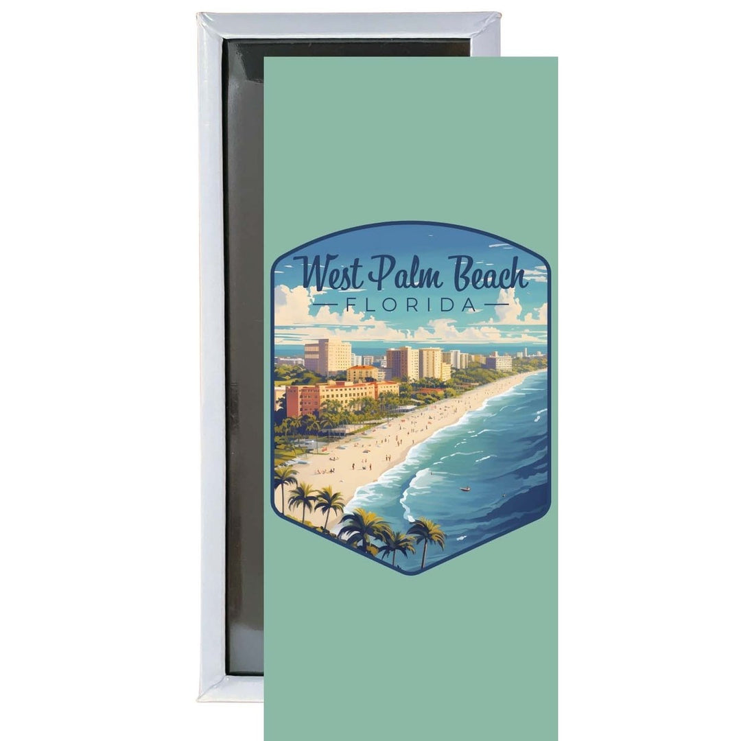 West Palm Beach Florida Design A Souvenir Fridge Magnet 4.75 x 2 Inch Image 1