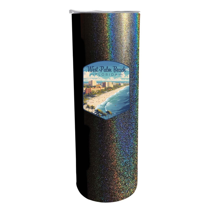 West Palm Beach Florida Design A Souvenir 20 oz Insulated Stainless Steel Skinny Tumbler Image 4