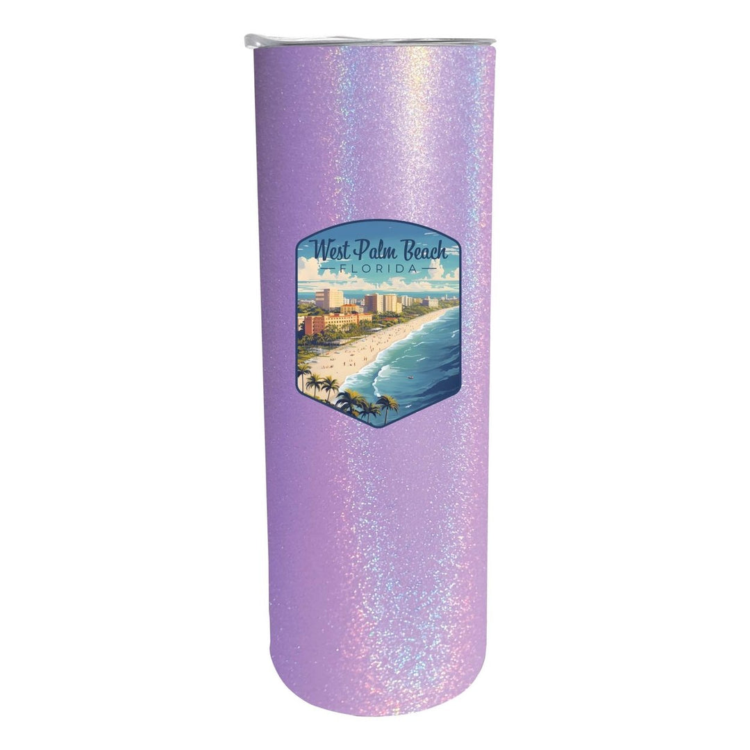 West Palm Beach Florida Design A Souvenir 20 oz Insulated Stainless Steel Skinny Tumbler Image 4